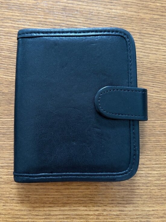 Coach Other - Rare Vintage Coach Black Leather Bifold Wallet Tab Closure Pocket Wallet